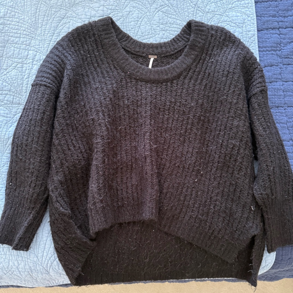 Cozy Black Sweater Free People